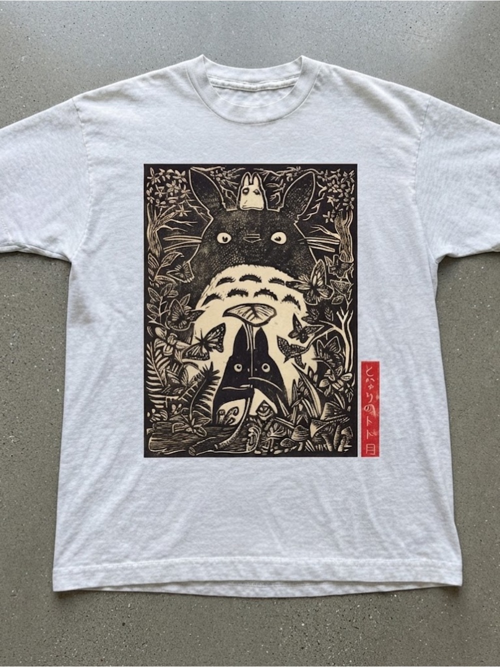 Totoro Graphic Forest Spirit Art T-Shirt Gildan Cotton Crewneck Tee
